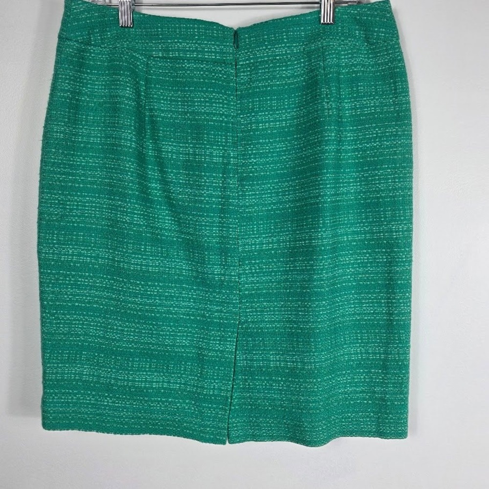 Banana Republic Green Tweed Pencil Skirt Size 12 Xmas Office - Picture 5 of 8